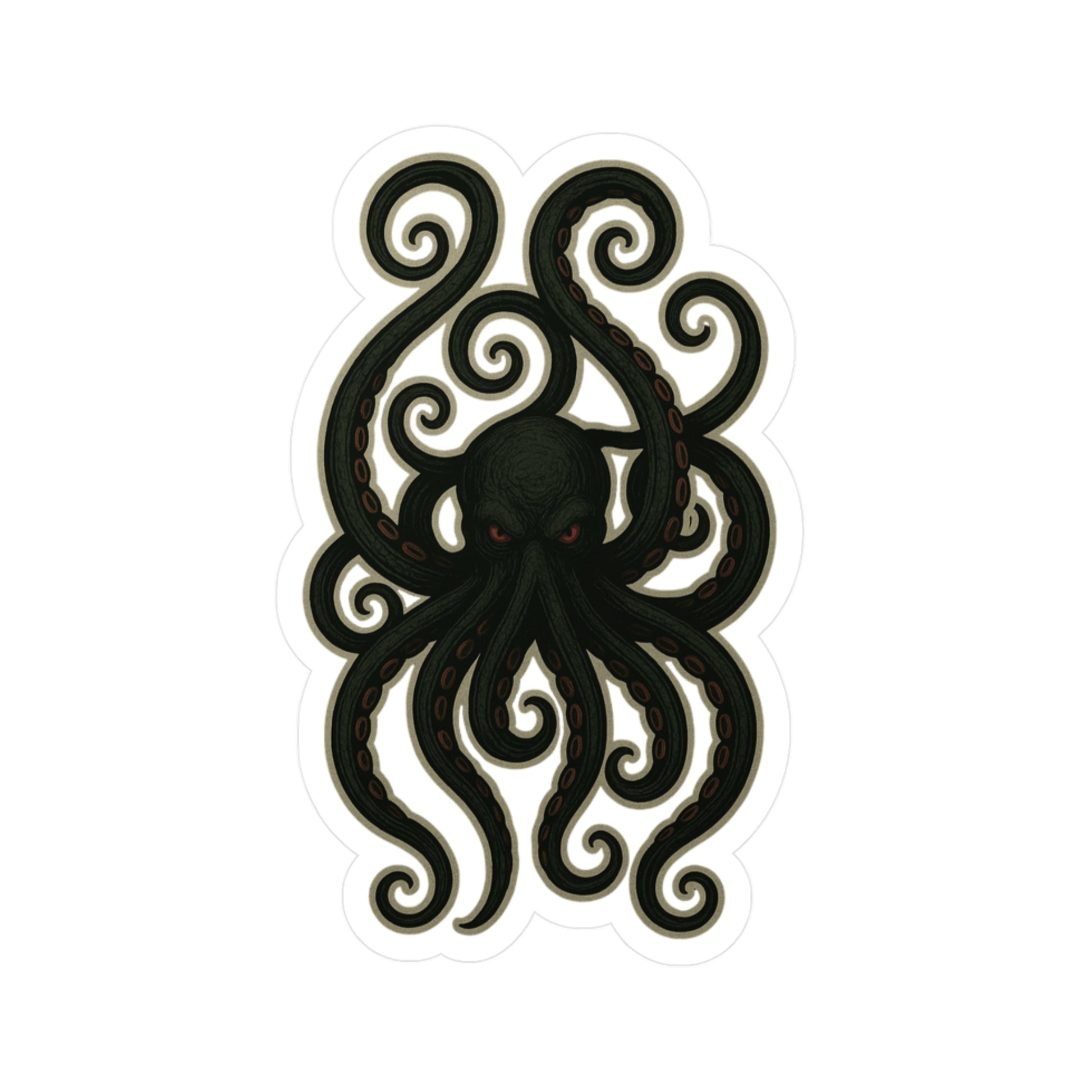 Octopus vinyl decal, nautical sea creature fantasy sticker artwork – Basic Raven Apparel