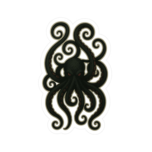 Octopus vinyl decal, nautical sea creature fantasy sticker artwork – Basic Raven Apparel