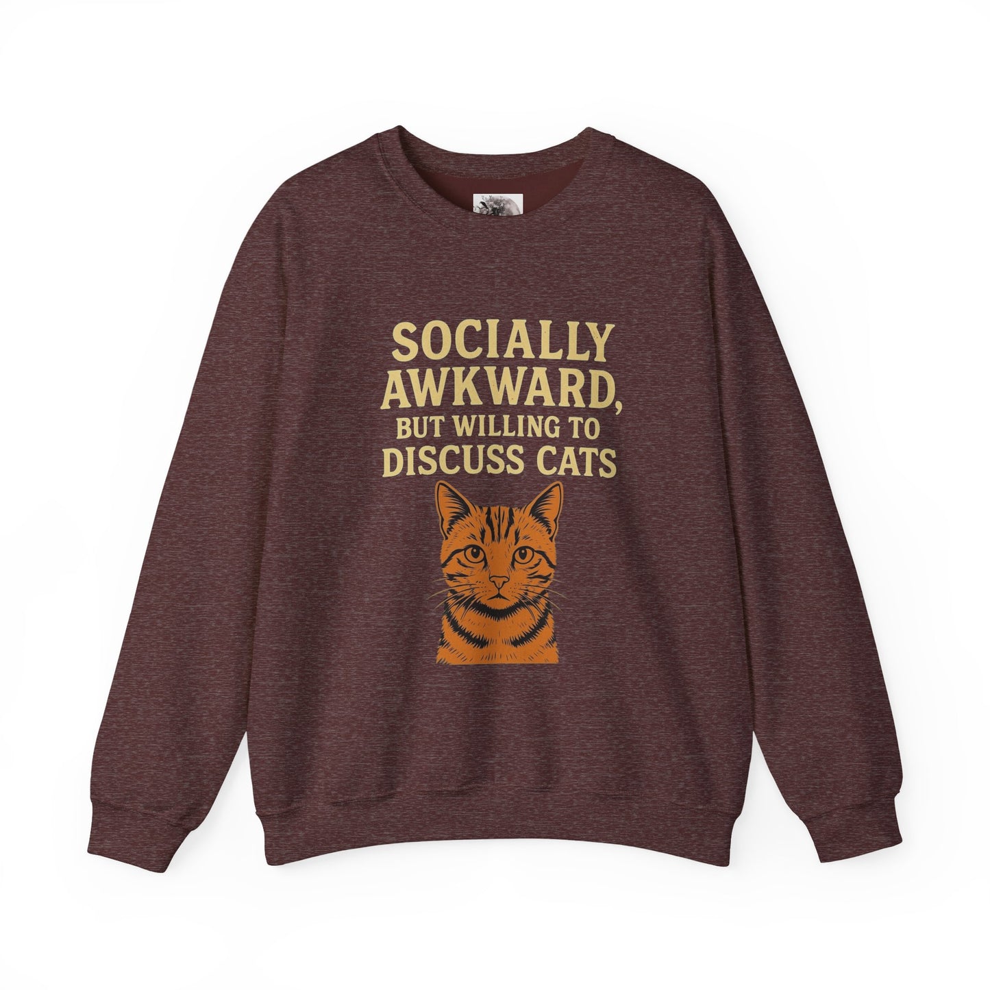 Socially Awkward Cat Lover’s sweatshirt, funny novelty gift for introverts and cat fans – Basic Raven Apparel