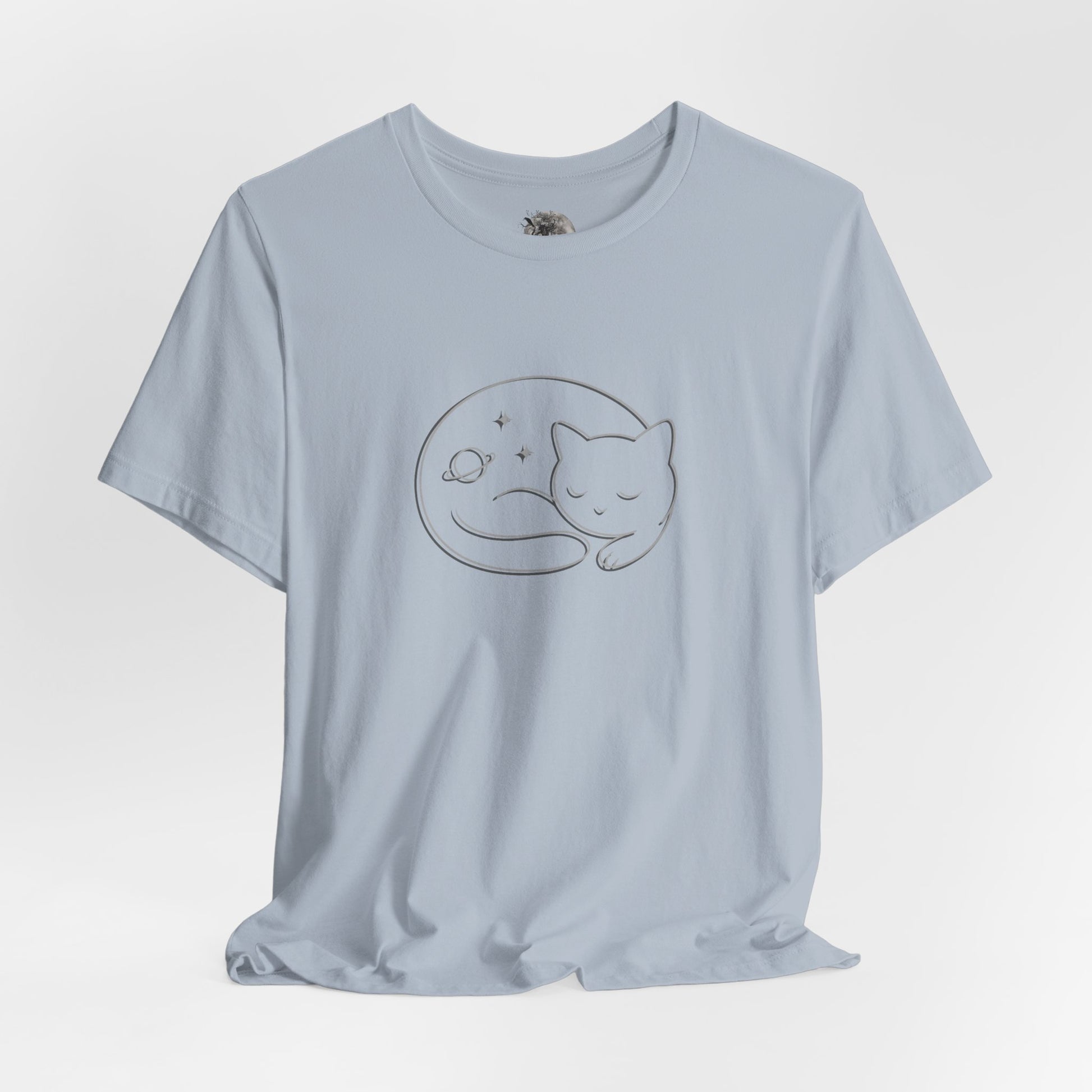 Paws in the Stars T-shirt, whimsical cat constellation night sky design – Basic Raven Apparel