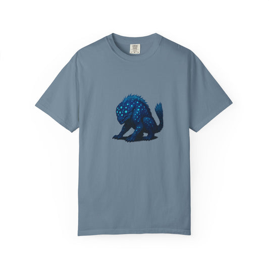 Alien creature glowing fantasy beast T-shirt, sci-fi monster graphic design – Basic Raven Apparel