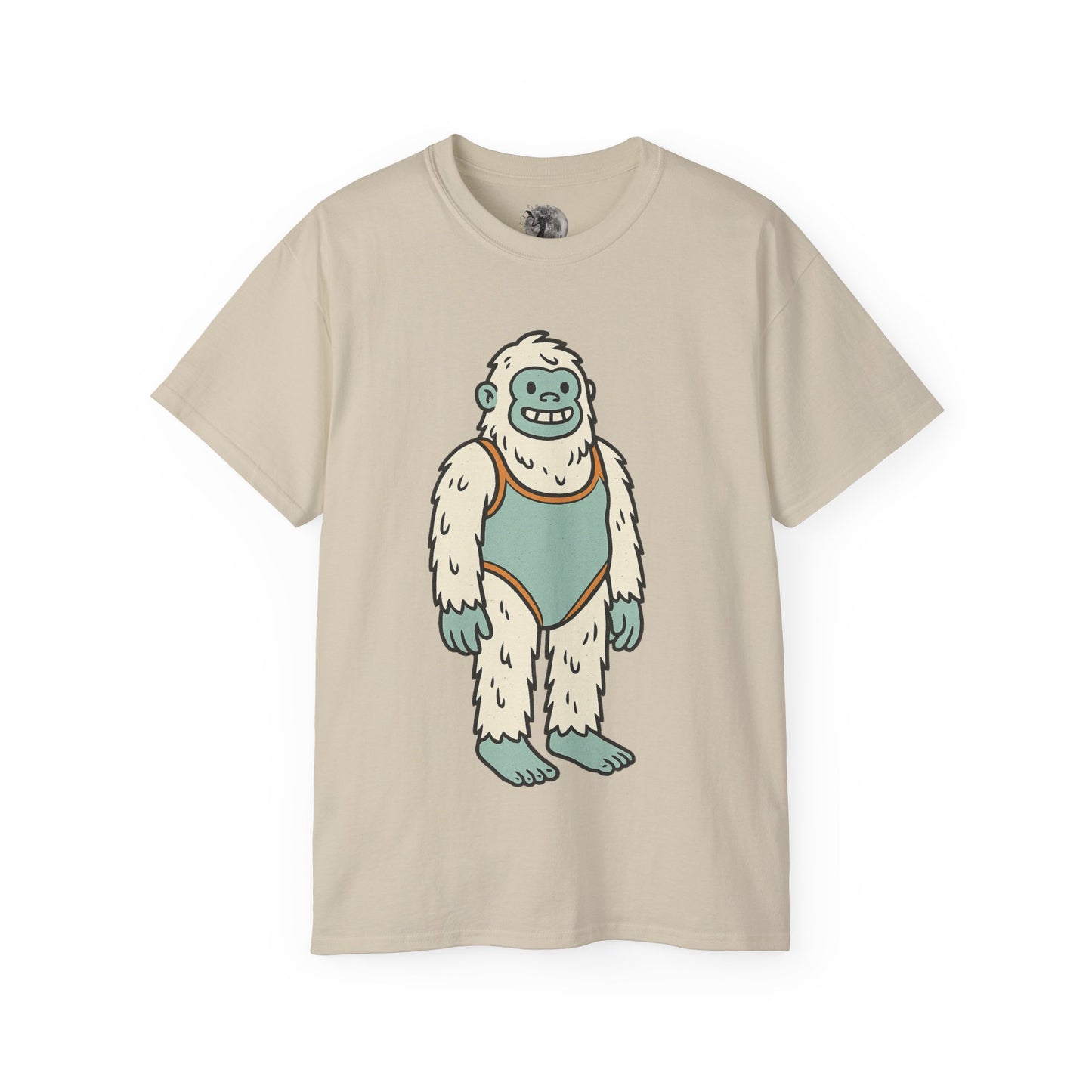 Yeti in a Suit T-shirt, funny cartoon abominable snowman graphic design – Basic Raven Apparel