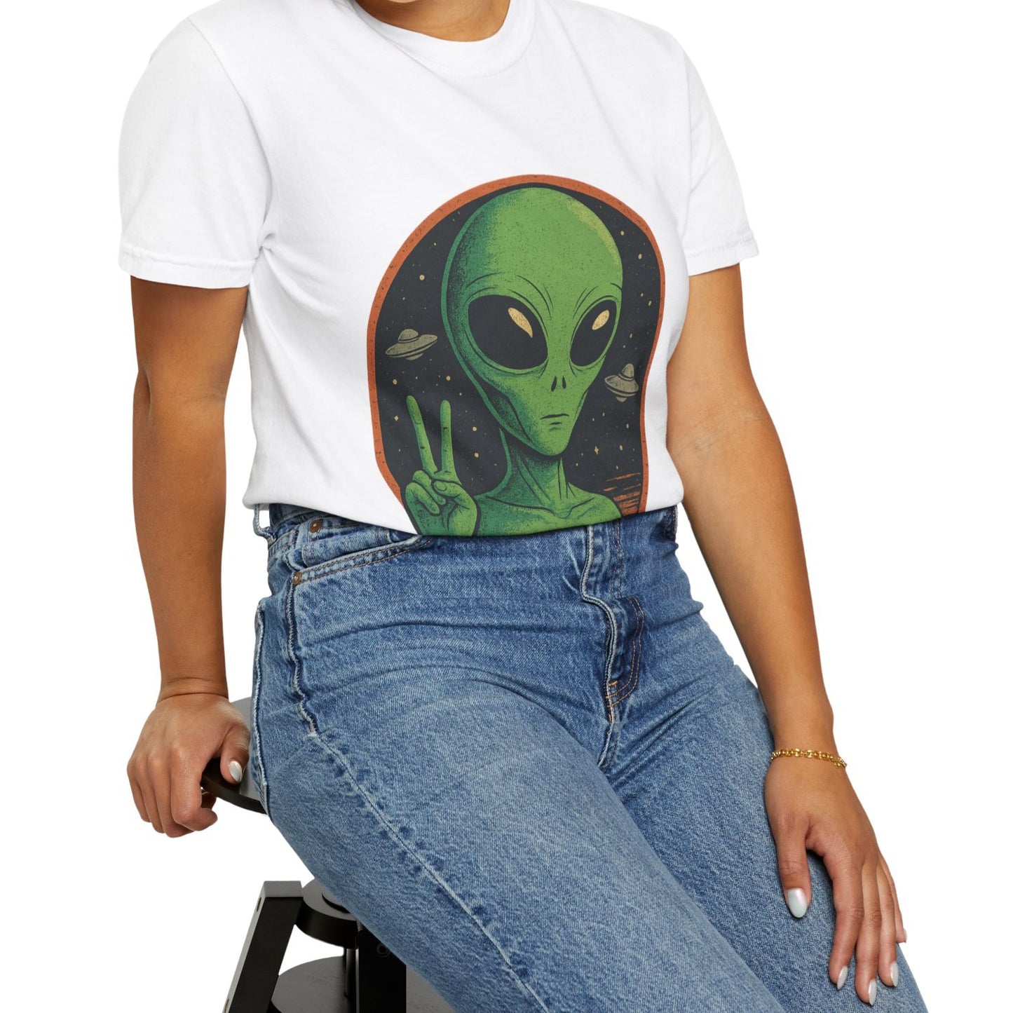 Alien Peace Sign Tee