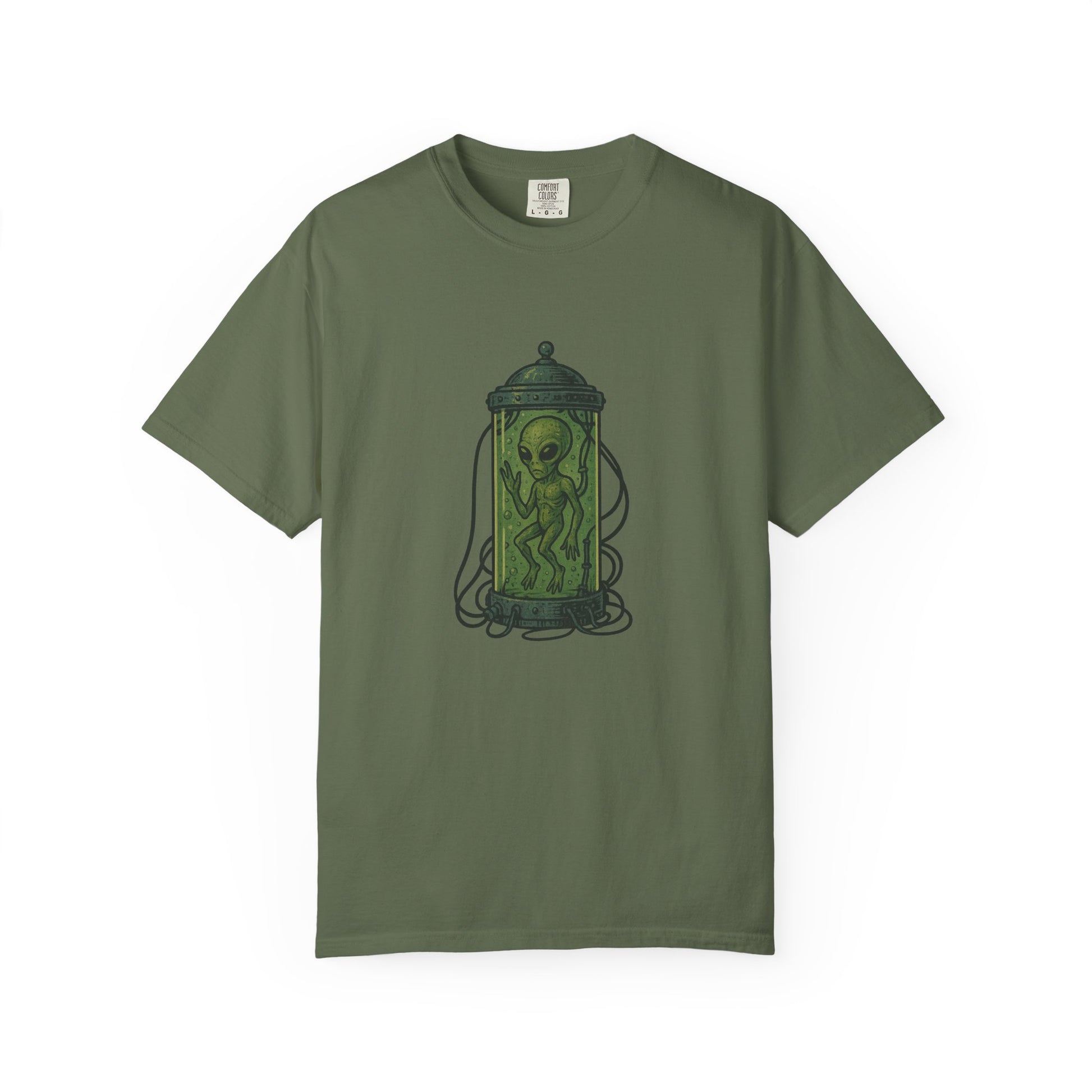 Test Tube Tom T-shirt, creepy Halloween experiment jar with creature inside – Basic Raven Apparel