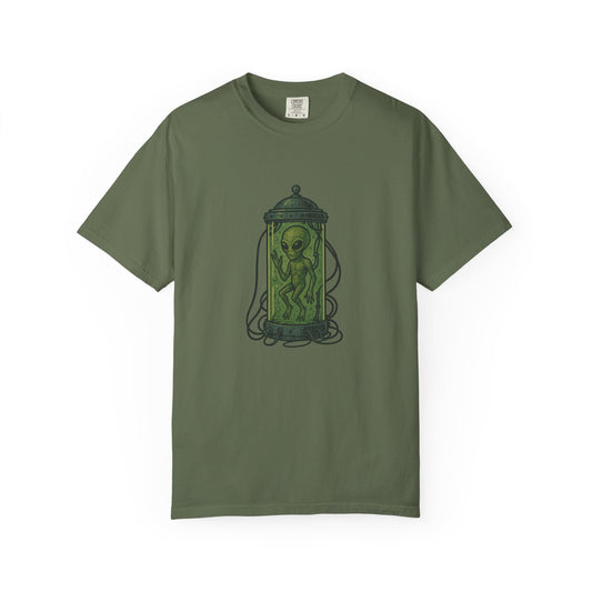 Test Tube Tom T-shirt, creepy Halloween experiment jar with creature inside – Basic Raven Apparel