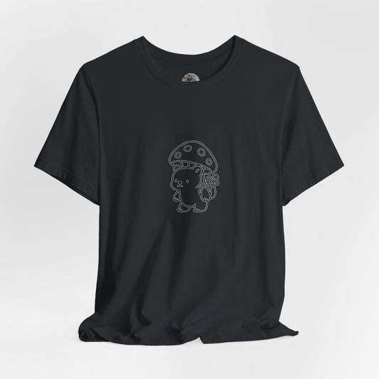 Trekking Bear T-shirt, adventurous bear hiking outdoors cartoon artwork – Basic Raven Apparel