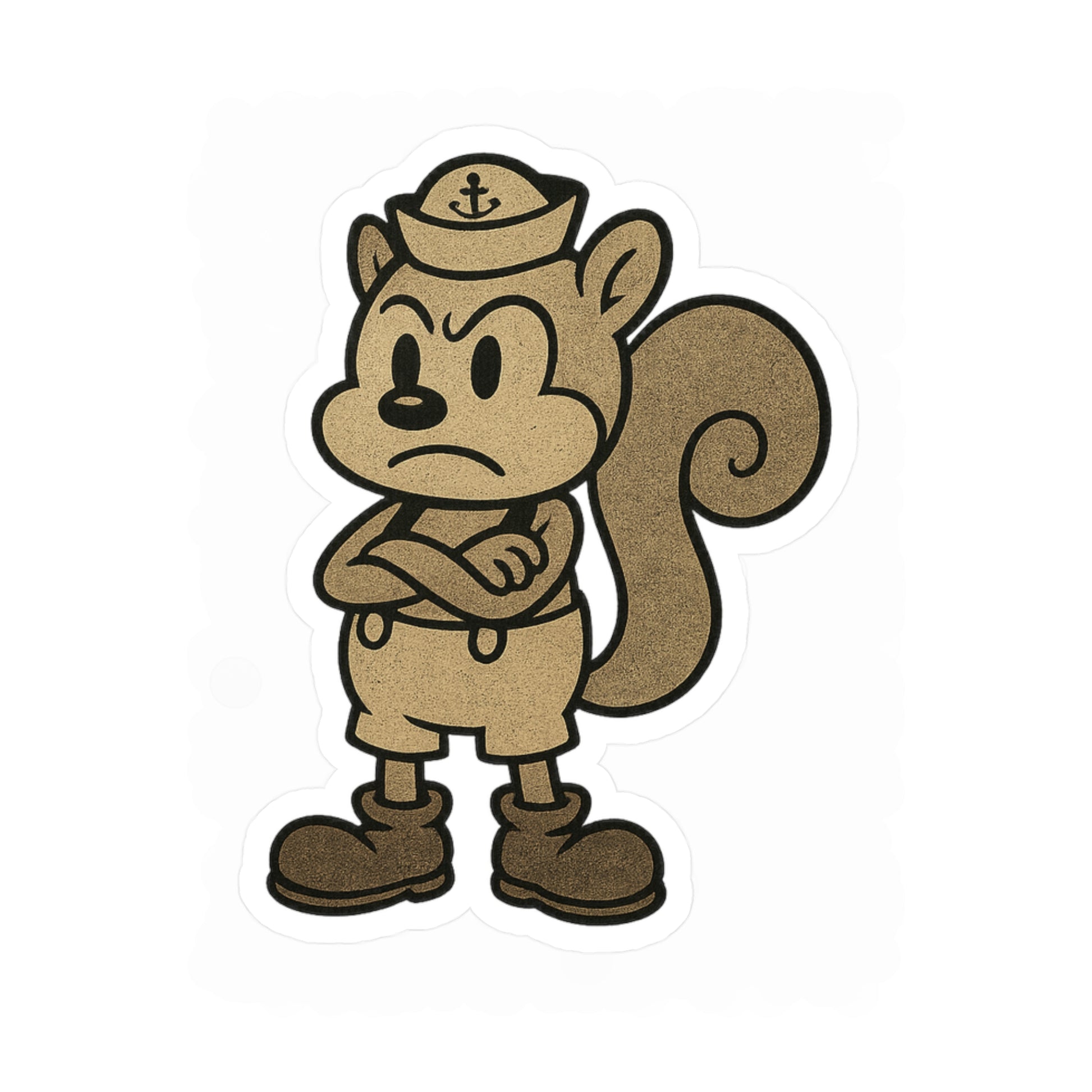 Un-happy Squirrel vinyl decal, funny cartoon squirrel sticker design – Basic Raven Apparel