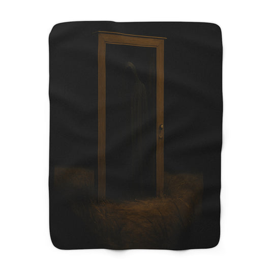 Door in the Meadow Sherpa Blanket ‐ Halloween Line