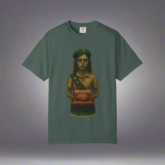 Ghoul Scout Halloween T-shirt, creepy vintage scout uniform horror art – Basic Raven Apparel