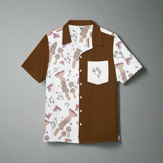 Mushroom Hawaiian Button-Down