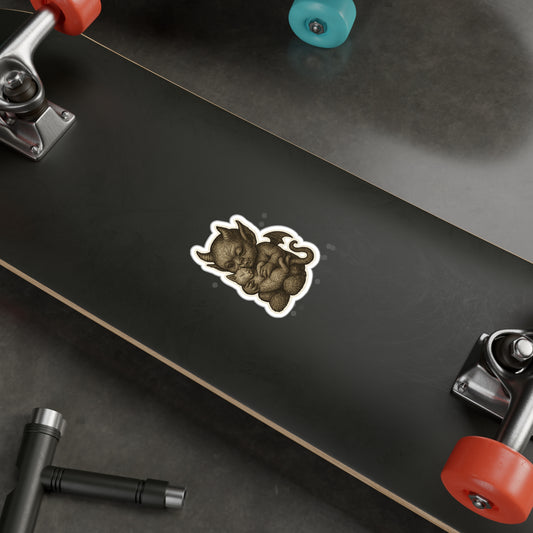 Vinyl Decal Sticker - Gargoyle and Kitty