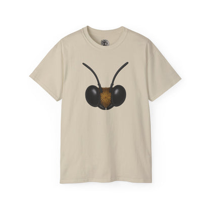 Bee eyes graphic T-shirt, surreal insect artwork with fantasy design – Basic Raven Apparel