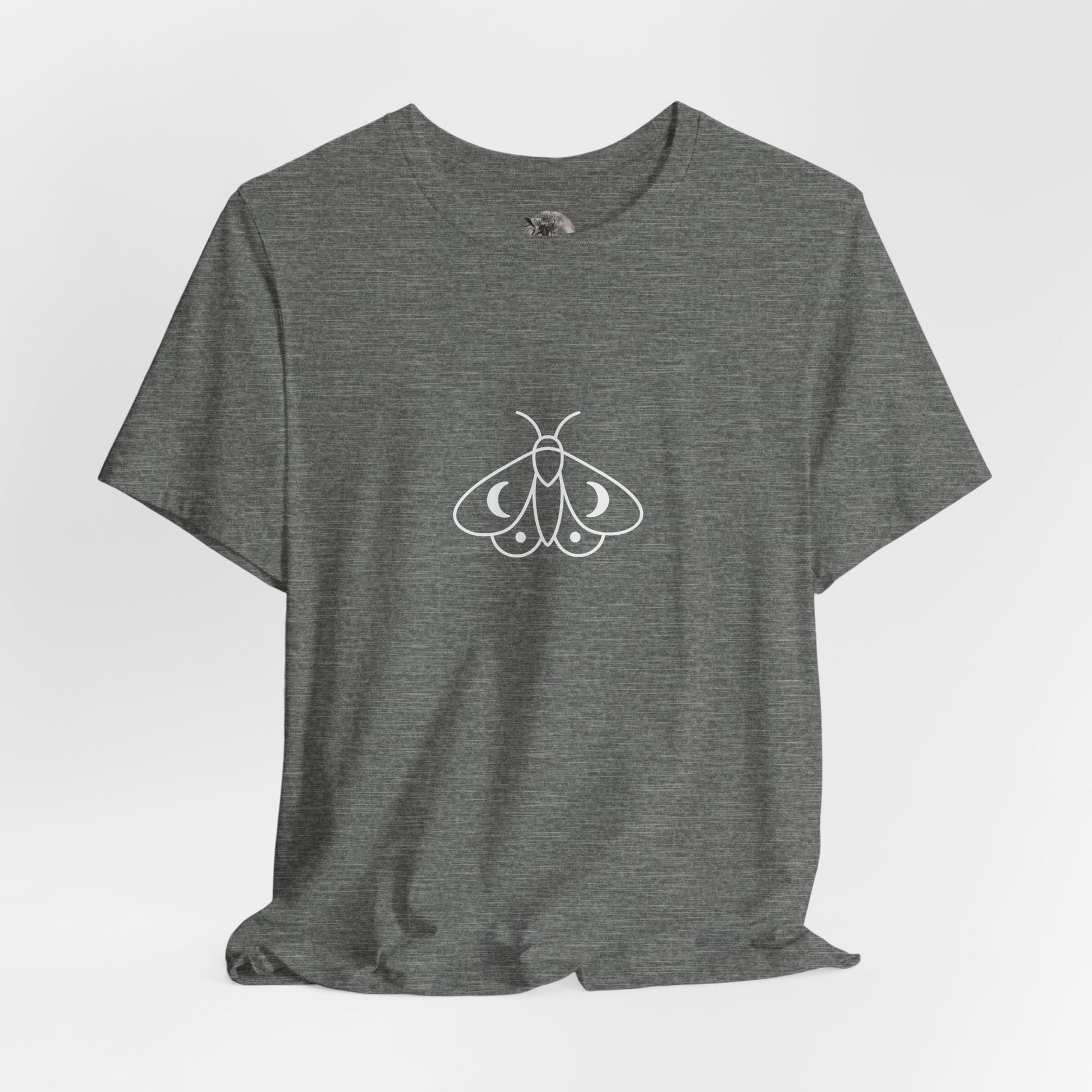 Moon Moth T-shirt, mystical moth design with crescent moon fantasy art – Basic Raven Apparel