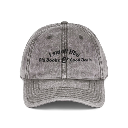 Embroidered vintage cap, distressed baseball hat with gothic lettering – Basic Raven Apparel