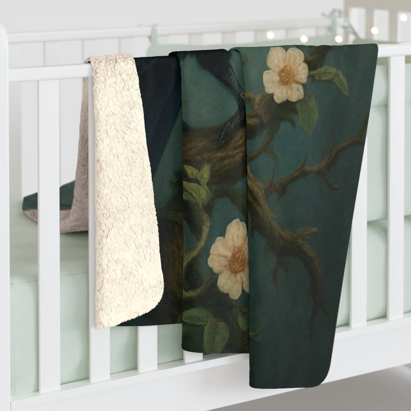 Mystical Raven Sherpa Fleece Blanket