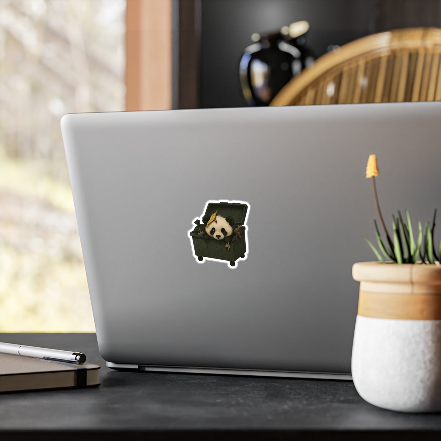 Vinyl Decal - Cute Trashy Panda