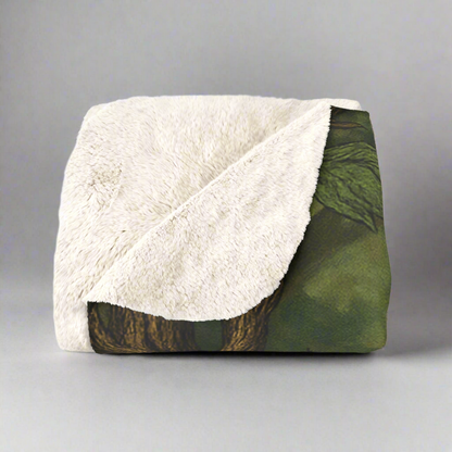 Mushroom Wizard Sherpa Blanket